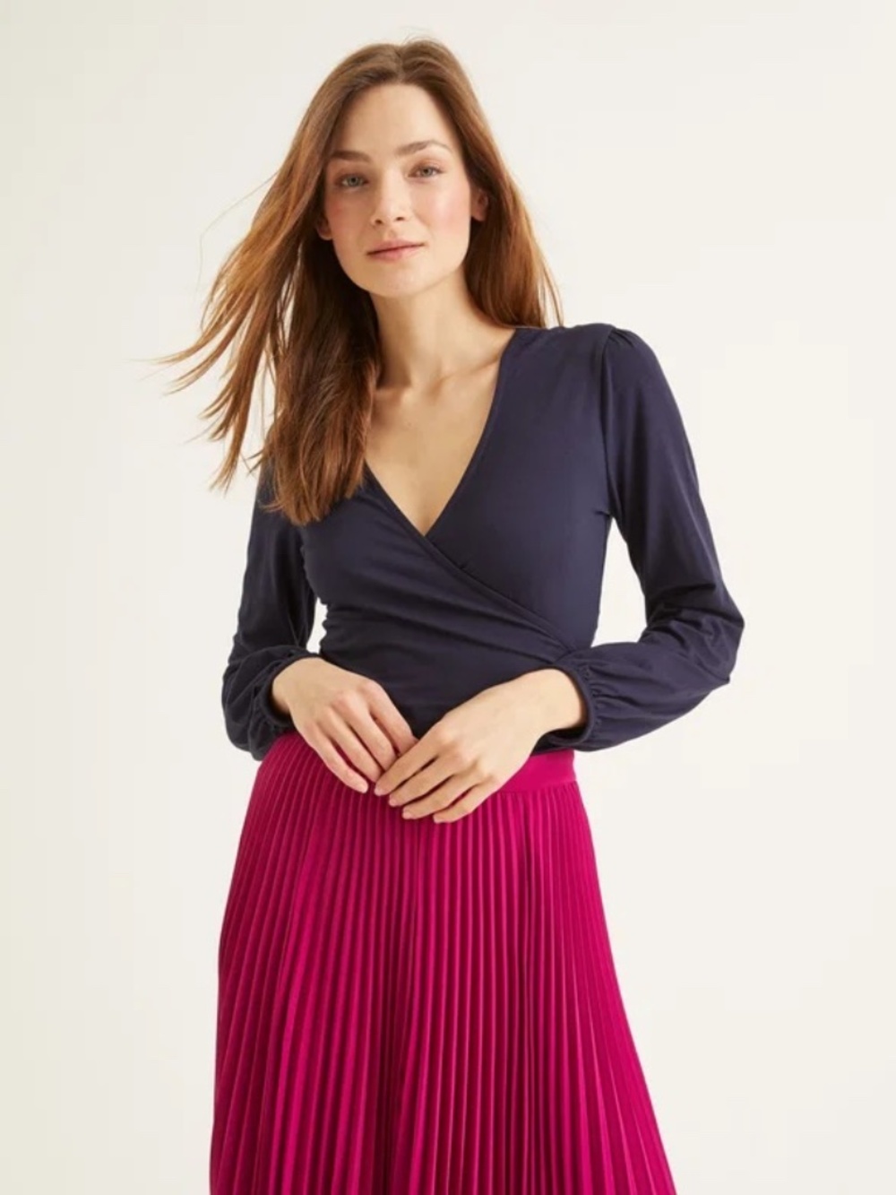 Boden Elodie Jersey Wrap Top US 6/UK 10